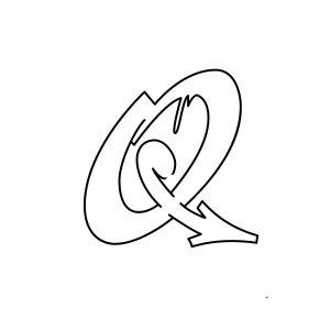 Graffiti Buchstabe Q Zeichen-Anleitung Schritt 3 Grafik