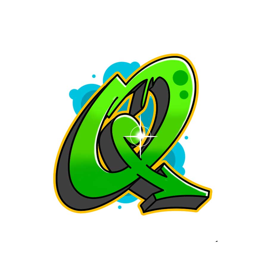 How to draw graffiti letter Q tutorial step 7 graphic