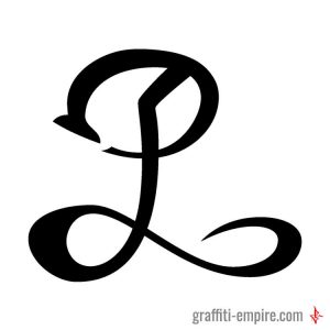 Calligraphic Q Graffiti Tag Letter