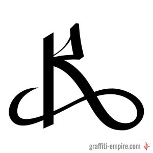 R Graffiti-Tag-Buchstabe