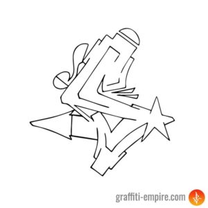 Wildstyle S Graffiti Letter outlines