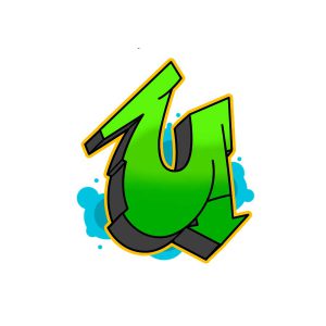 Graffiti Buchstabe U Zeichen-Anleitung Schritt 6 Grafik