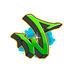Graffiti Buchstabe W Zeichen-Anleitung Schritt 7 Grafik