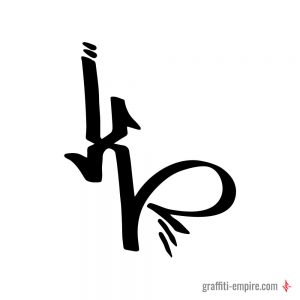 X graffiti letter tag graphic