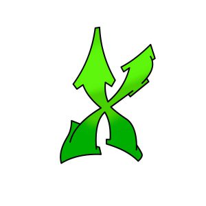 How to draw graffiti letter X tutorial step 4 graphic
