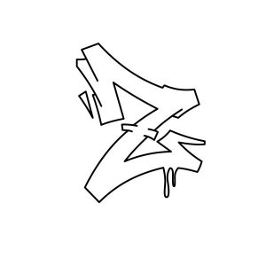 Graffiti Buchstabe Z Zeichen-Anleitung Schritt 3 Grafik