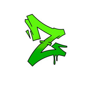 Graffiti Buchstabe Z Zeichen-Anleitung Schritt 4 Grafik