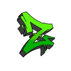 Graffiti Buchstabe Z Zeichen-Anleitung Schritt 5 Grafik