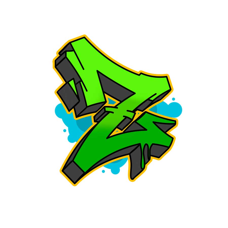 How to draw graffiti letter Z tutorial - sixth step graphic