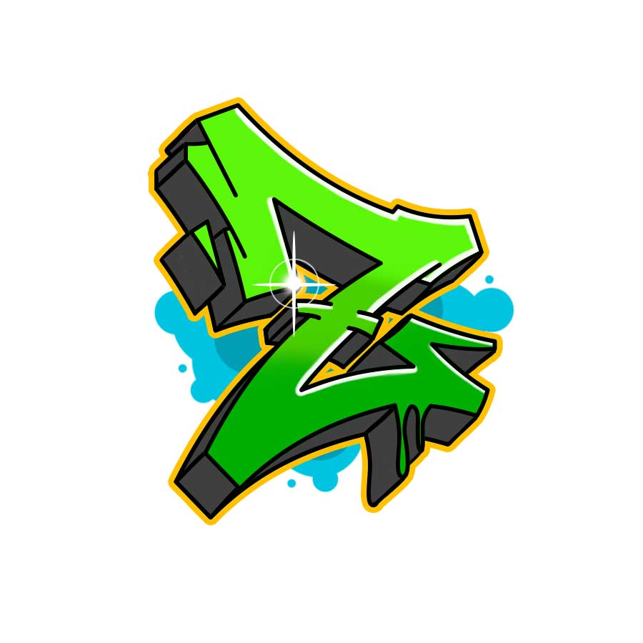 How to draw graffiti letter Z tutorial - seventh step graphic