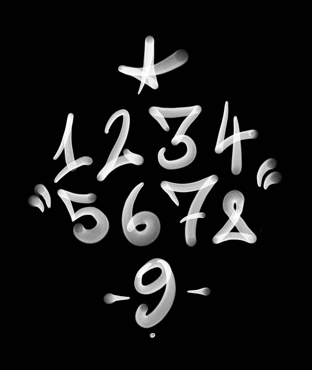 Graffiti numbers tags