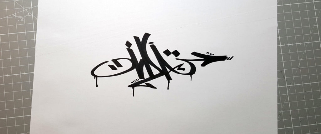 "Oida" Handstyle-Zeichnung