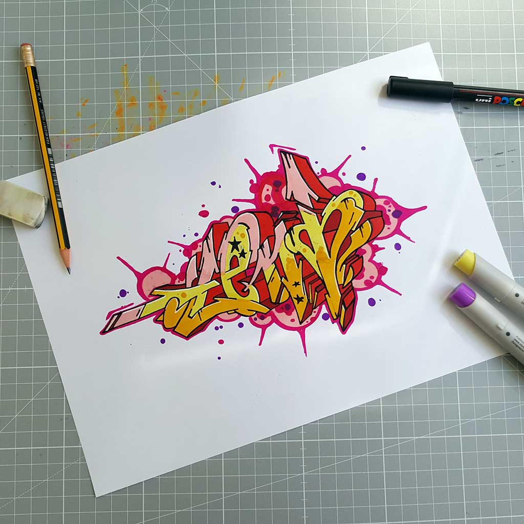 Leni Graffiti Sketch coloring