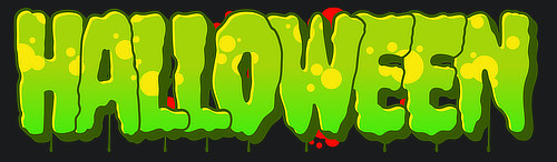 Halloween Logo Graffiti Text Graphic