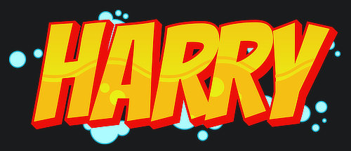 Harry Name Logo Graffiti Text Graphic
