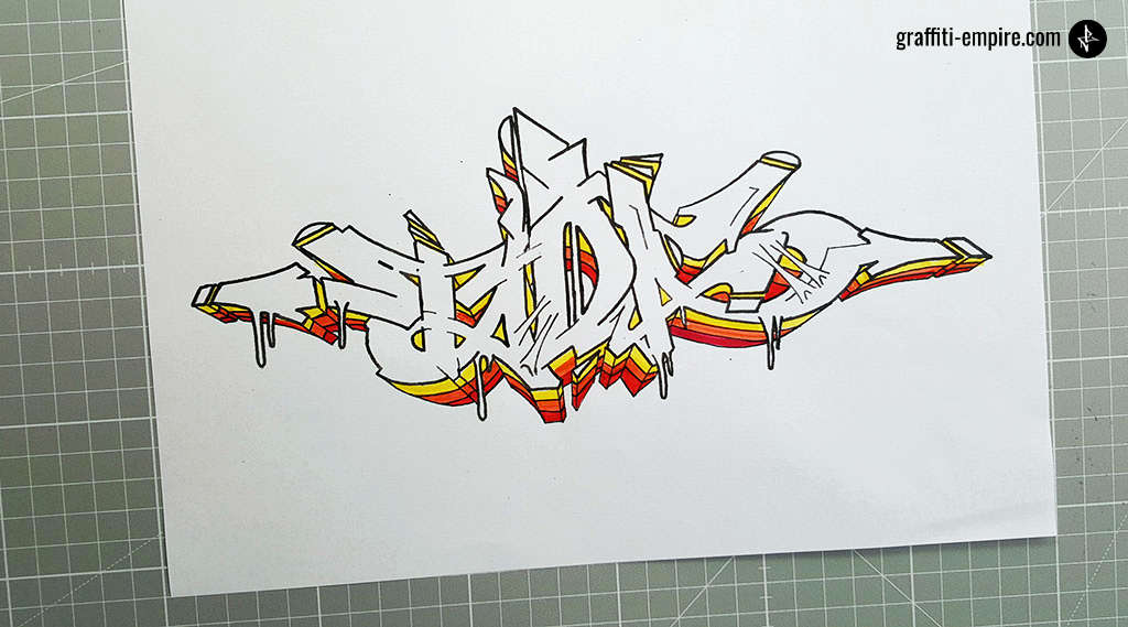 how to do graffiti on paper