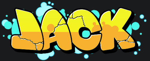 Jack Namen-Logo Graffiti Text Grafik