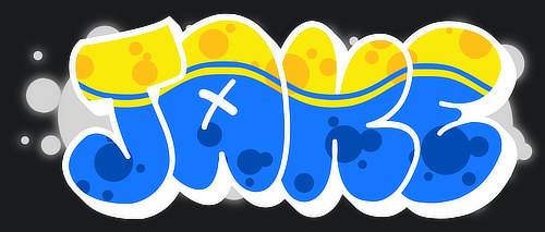 Jake Namen-Logo Graffiti Text Grafik