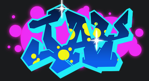 Jay Namen-Logo Graffiti Text Grafik