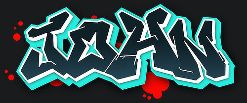 John Namen-Logo Graffiti Text Grafik