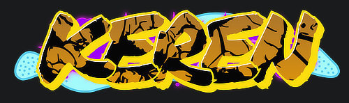 Keren Name Logo Graffiti Text Graphic