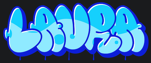 Laura Name Logo Graffiti Text Graphic