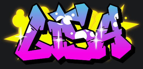 Lisa Name Logo Graffiti Text Grafik