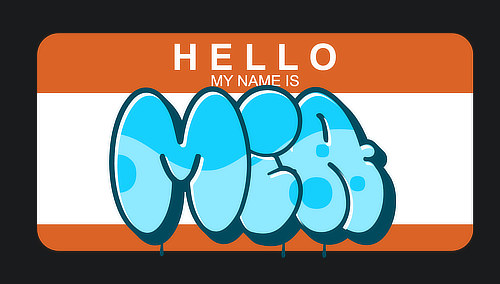Mia Name Logo Graffiti Text Graphic