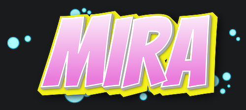 Mira Name Logo Graffiti Text Graphic