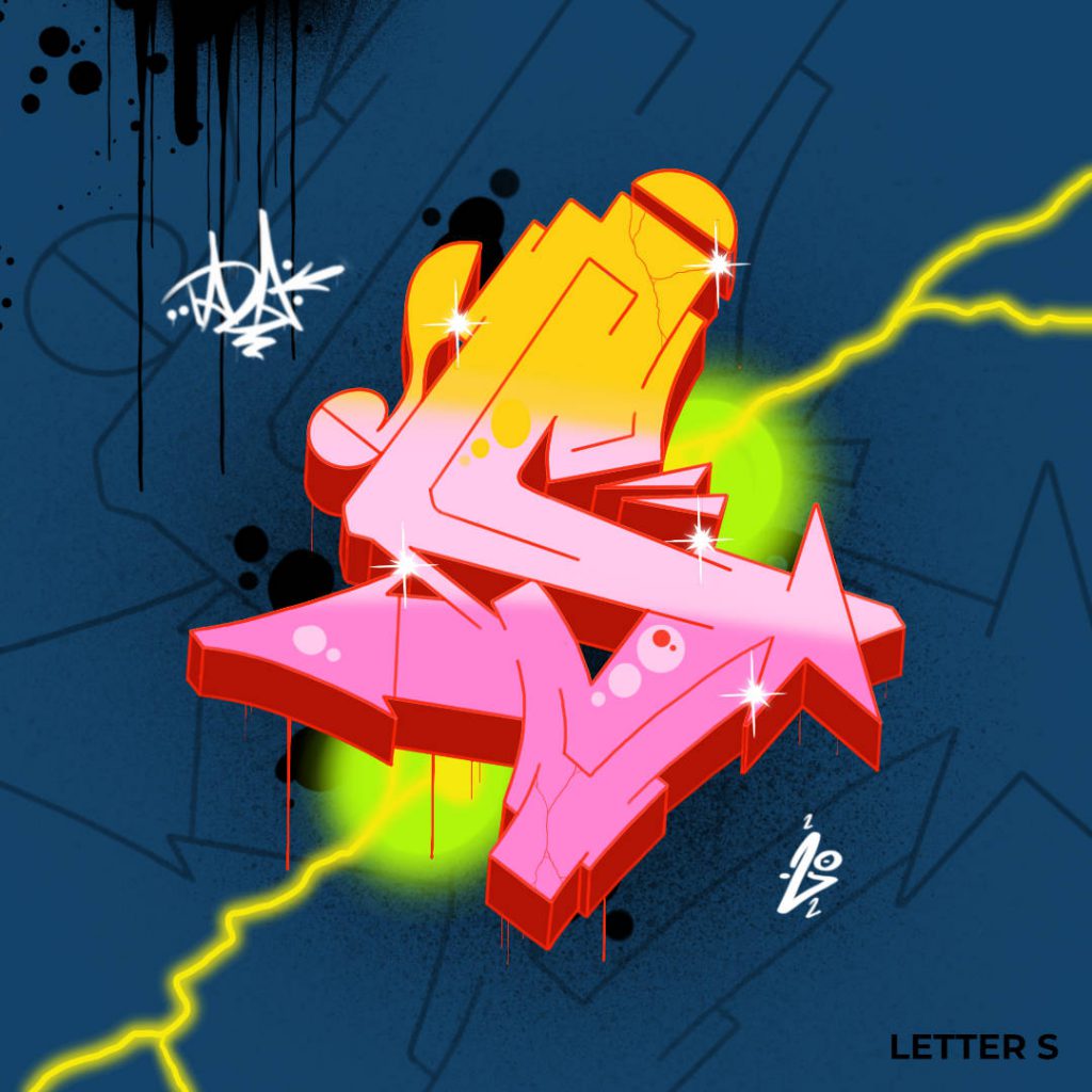 Graffiti letter S NFT graphic