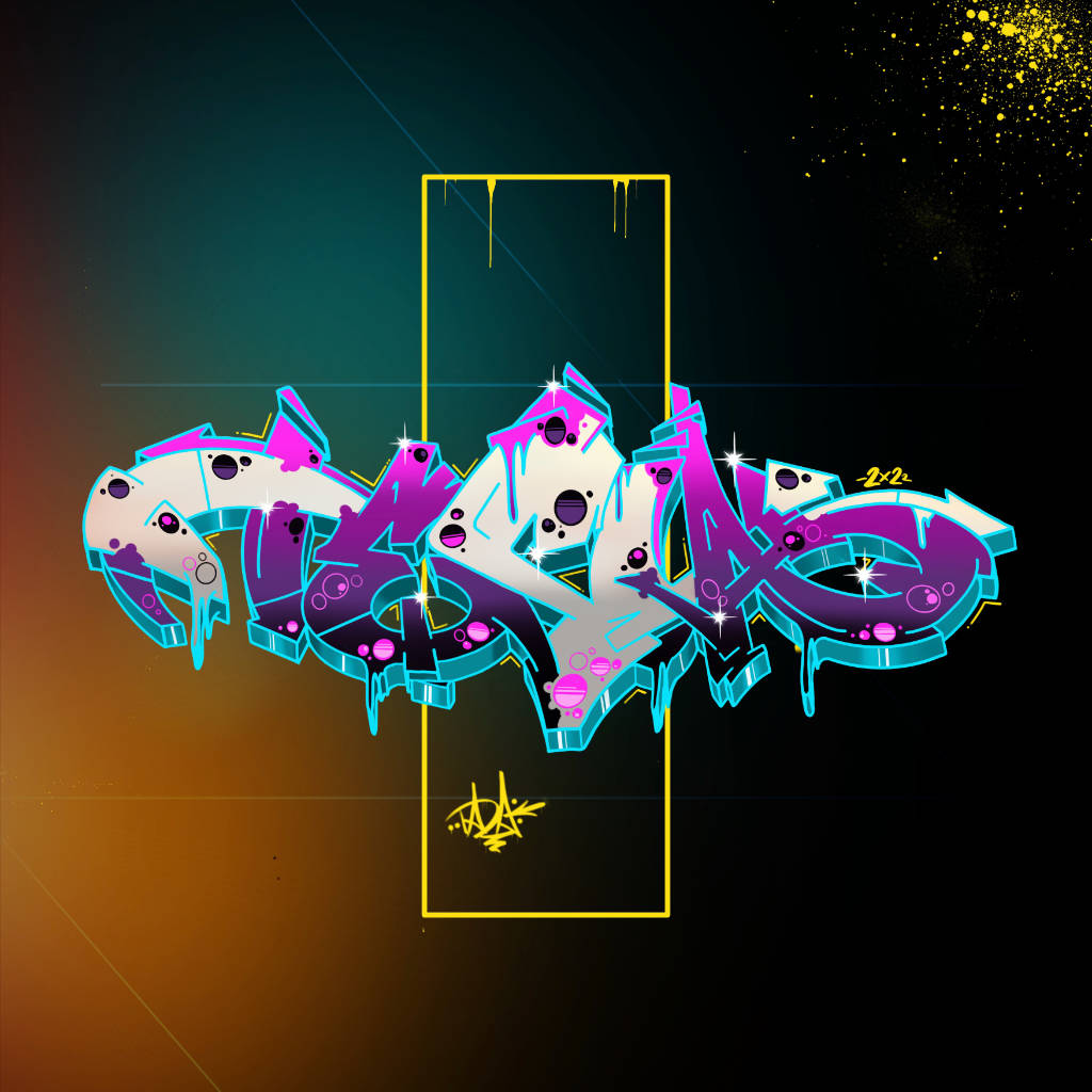 Tesla Graffiti-Piece NFT Grafik