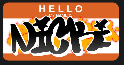 Nicki Name Logo Graffiti Text Graphic