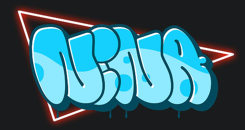 Nina Name Logo Graffiti Text Graphic