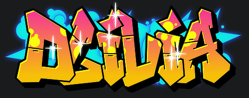 Olivia Name Logo Graffiti Text Graphic