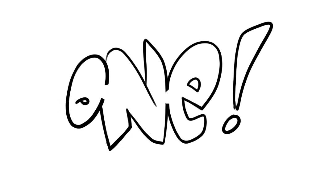One Simple Style Graffiti Coloring Page Graphic
