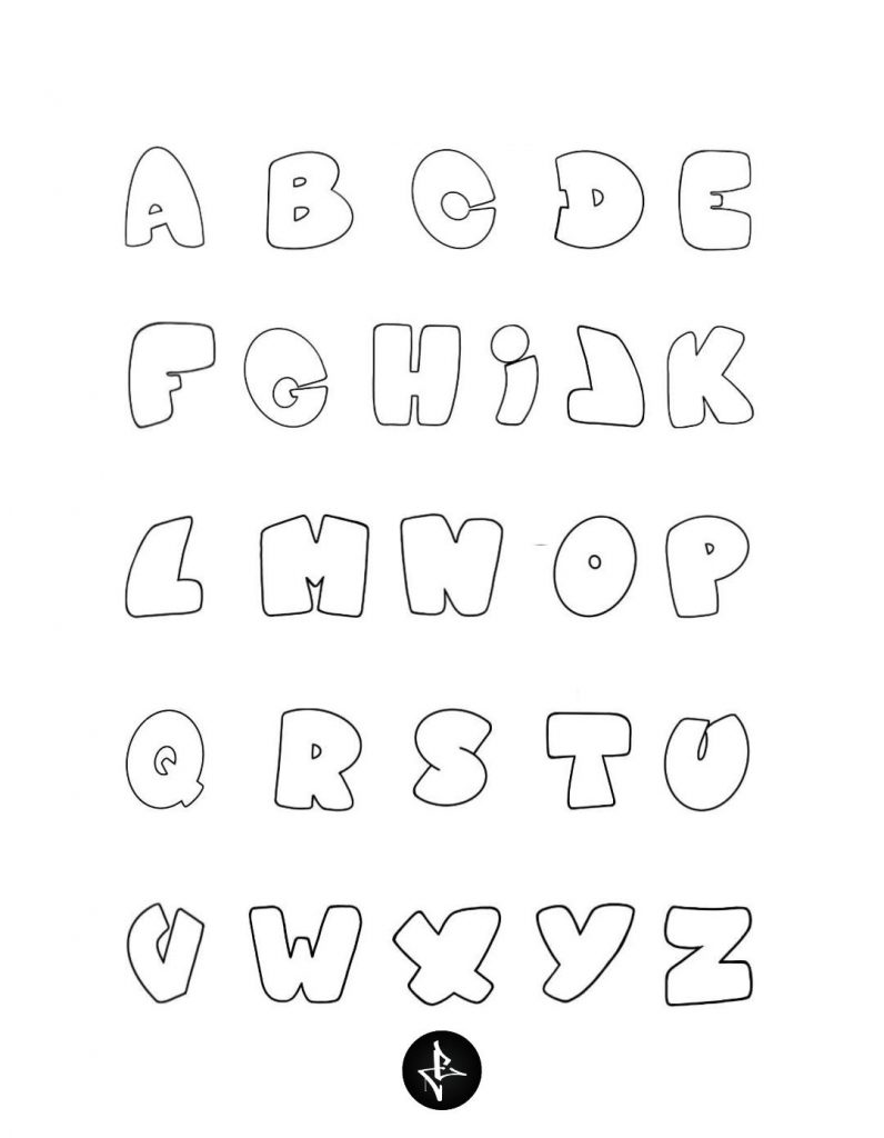 Simple-style Graffiti Alphabet Procreate Brushset Grafik