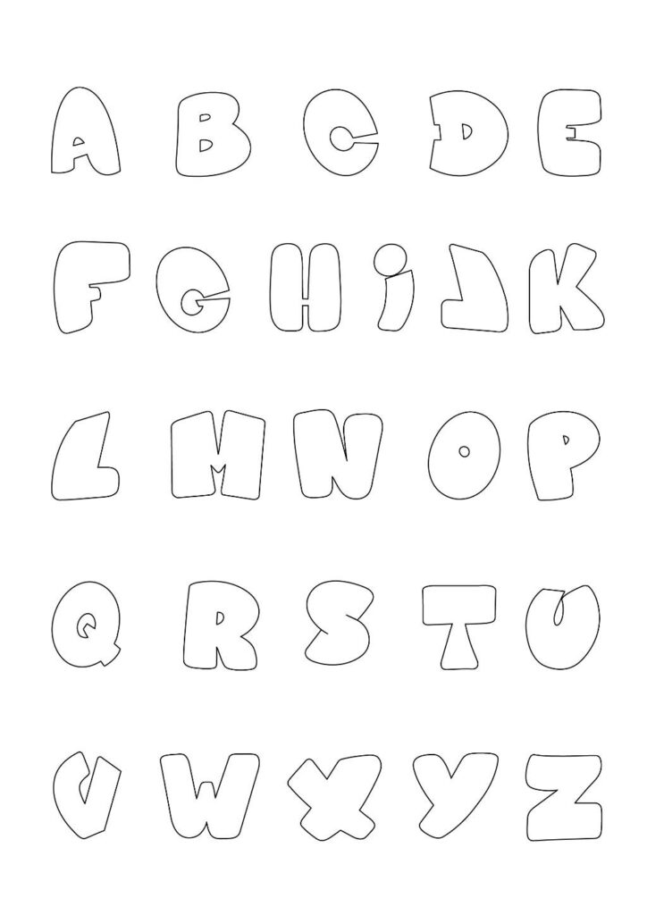 Simple-style 1 Graffiti Alphabet Procreate Brushset graphic