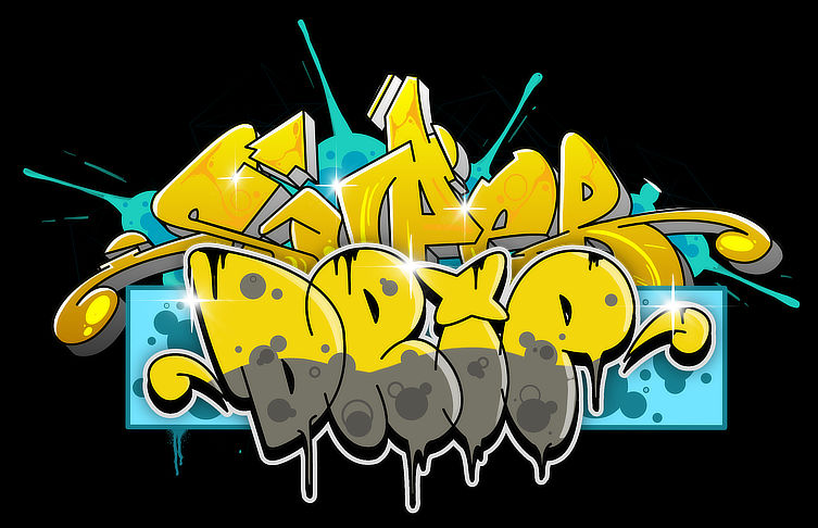 Super Drip digitale Graffiti-Grafik