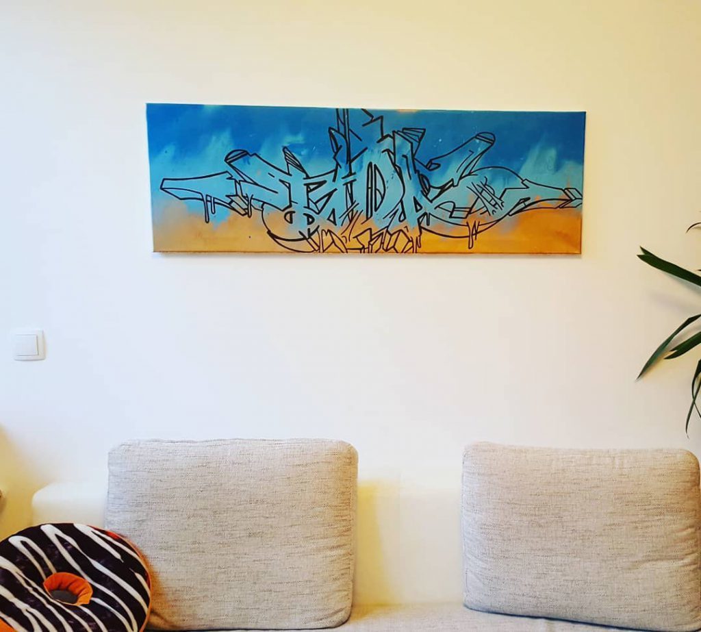 Tada graffiti on canvas