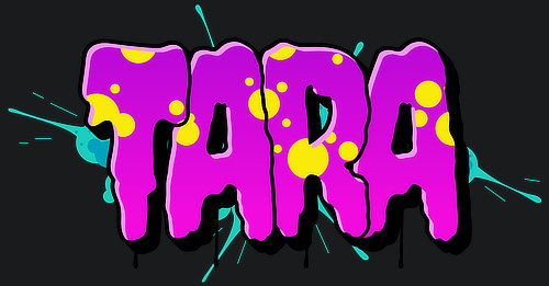 Tara Name Logo Graffiti Text Graphic
