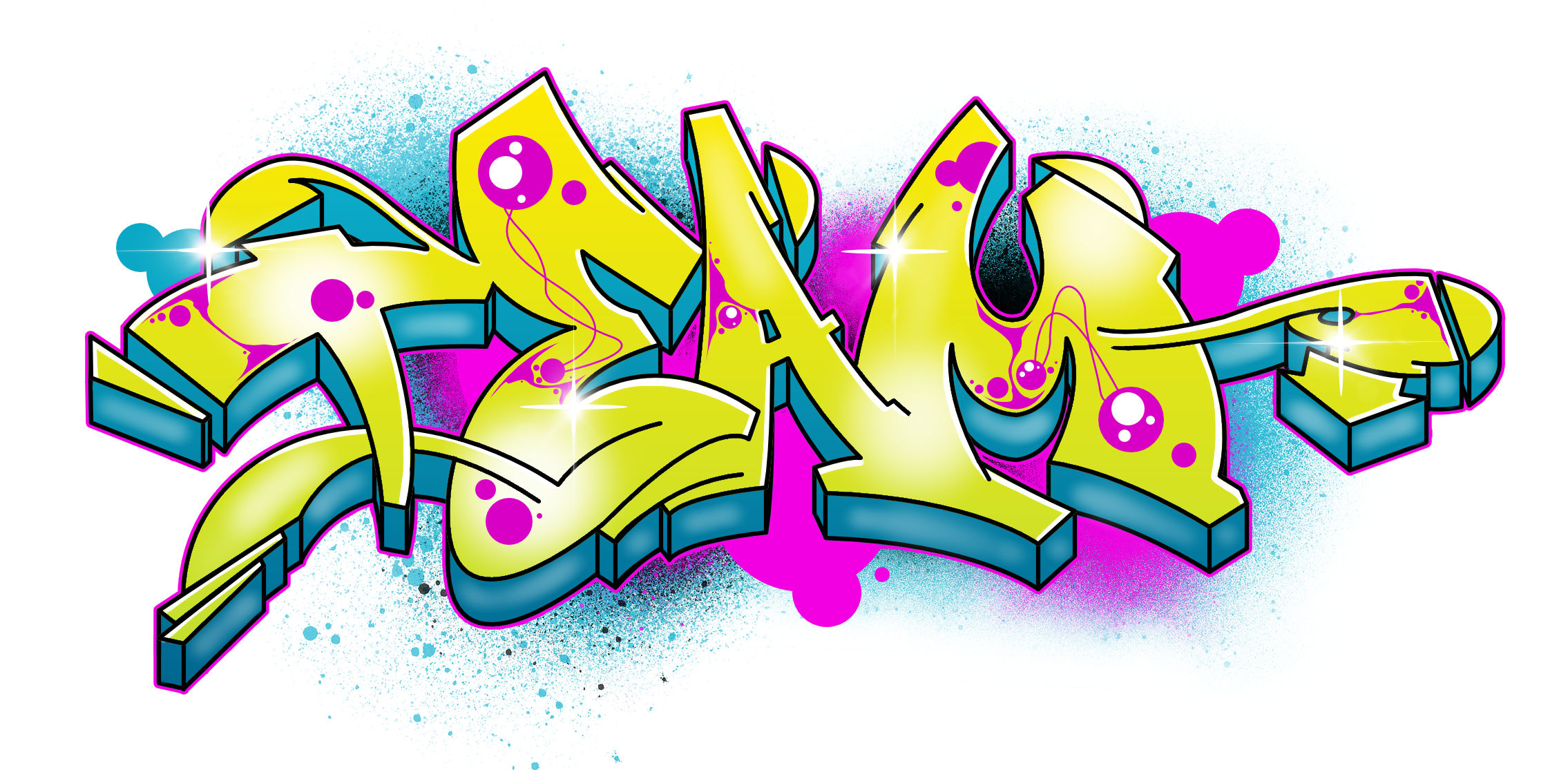 Wie man „Team“ in 15 Schritten als Graffiti zeichnet