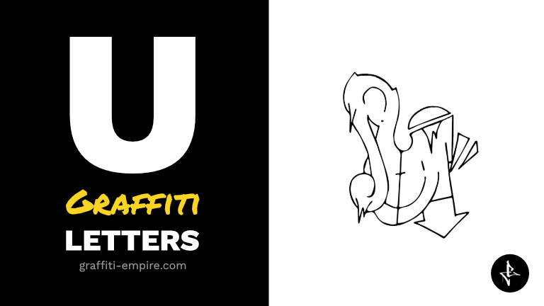 U Graffiti Buchstaben Thumbnail-Grafik